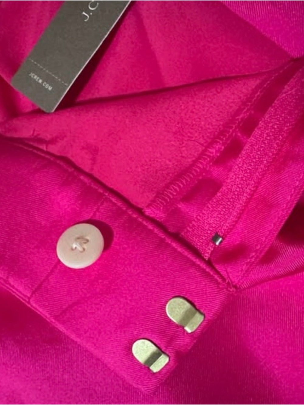 J. Crew Bright Pink Silk Pants - Picture 3 of 5